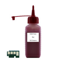 Nachfüll Toner + Chip Rot für Samsung CLP-680 /...
