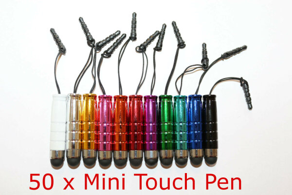 50 x Mini  Touch Pen für Kapazitive Displays, IPAD, IPHONE, TABLET PC