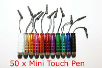 50 x Mini  Touch Pen für Kapazitive Displays, IPAD,...